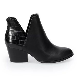 SO Bard Slit Block Heel slit ankle boots